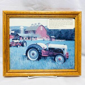 1948 Ford 8N & 1953 Ford NAA Wood Framed Photograph By Ozzie Sweet